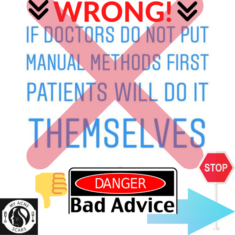If Doctors Do Not Put Manual Methods First Patients Will Do It Themselves: WRONG! 1 4